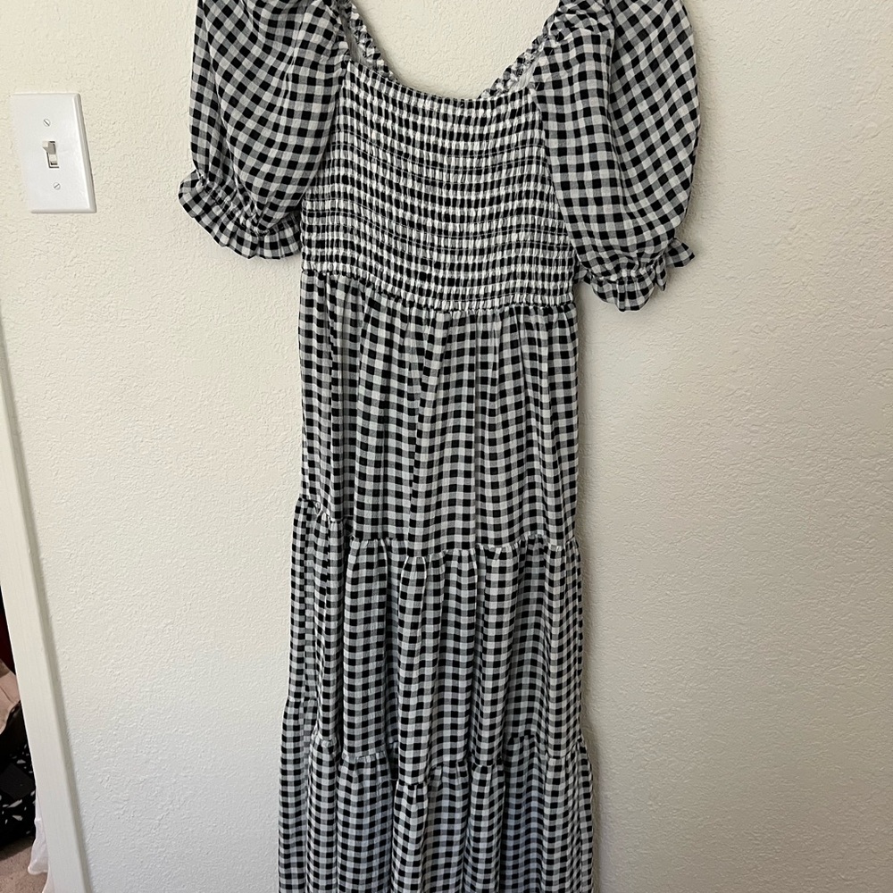 Black and White Gingham Dress